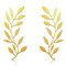 2 Pieces Metal Tree Leaf Wall Decor Vine Olive Branch Leaf Wall Art Living Room, Hallway Wall Decor Outdoor Decoration(Gold)